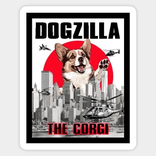 Dogzilla: The Corgi Sticker